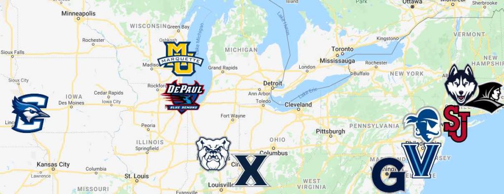 2022 Big East Conference Map